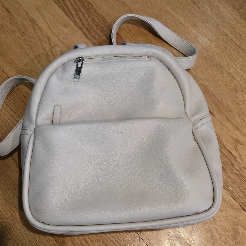 Colab Light pink vegan Leather Convertible Backpack